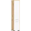 AKORD | Mobile Alto da Bagno FIN 2D | 30x140x30 cm, peso 25 kg | 2 Ante | Moderna Mobiletto | Armadio a muro | Armadietto chiuso in piedi | Adatto Anche come Pensile Quercia Artisan & Bianco Frontale