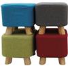 FACCIO IO S.R.L. Pouff Sgabello Imbottito in Tessuto Rosso - 30x30x27 cm