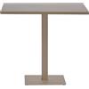 Gruppo Maruccia - Tavolo per Bar, Risroranti, Giardino - Struttura in ìAlluminio - Piede Centrale Quadrato (Tortora, 80x80)