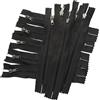 Aerzetix - C61496 - Set di 10 Cerniere Lampo N°4 Non separabili 16cm in Metallo - con tiretto Semplice - Colore Nero - cursore pelletteria Decorazione Cucito Jeans Gonna Abito Pantaloni merceria