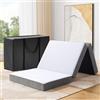 Autsel Materasso pieghevole, 120 x 200 x 15 cm, 3 pezzi, da campeggio, per gli ospiti, letto pieghevole