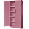 Jan Nowak Armadio da Ufficio C001H XL Archivio per Officina in Metallo Verniciato a polvere Chiudibile 195 cm x 90 cm x 40 cm (Rosa)