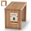 bomoe Sgabello Legno Rovere Massello FSC® a Doghe Compatto Stabile Ingresso