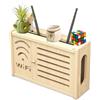 LUPATDY Armadio per Router in Legno, Rack di Archiviazione Wifi Montato a Parete - Nasconde il Router Senza Praticare Fori, Scaffale Decorativo per L'Archiviazione