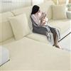 YSTELLAA Copriseduta Divano Elasticizzato, Copri Seduta Divano Antiscivolo, Universale Copridivano Cuscini Separati, Sofa Seat Cover Lavabili(1 Posto*2, Beige)