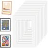 Hafeehoo 10 Pezzi A4 Passepartout Bianco Passepartout Cartoncino Interno 20 * 14,5 CM Passe Partout Passepartout per Cornici per Foto Dipinti Stampe Artistiche