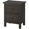 IKEA ASIA Hemnes comò a 2 cassetti, nero e marrone