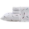 Nautica - Lenzuola per letto matrimoniale XL, set di biancheria da letto in percalle di cotone, fresco e fresco, leggero e traspirante (High Surf, Twin XL)