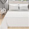 PETTI Artigiani Italiani - Trapuntino Matrimoniale Maxi, Copriletto Matrimoniale Maxi, Trapuntino Double Face, Trapunta Primaverile, Bianco Grigio, 100% Made in Italy