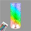 BRILONER - Lampada da comodino a batteria, lampada LED RGB con telecomando, lampada da tavolo in cristallo touch, lampada da lettura da campeggio, trasparente, cavo USB-C, 215x90mm (HxP)
