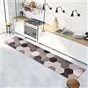 CREARREDA Tappeto Cucina in Vinile Antiscivolo e Lavabile Runner Multiuso Resistente all'usura Passatoia Cucina Antimacchia Adatto da tenere sotto il Lavandino e Fornelli Stampa Made in Italy 100%