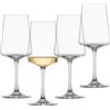 SCHOTT ZWIESEL Bicchiere da vino bianco MioVino (set di 4), moderni bicchieri da vino per vino bianco, bicchieri in cristallo Tritan lavabili in lavastoviglie, Made in Germany (art. 124050)