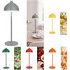 LuminexDesigns Lampada da scrivania ricaricabile senza fili Luminex Designs VIOLA TL13 (confezione da 5 - Grigio/Giallo/Arancione/Rosso/Verde)
