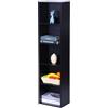 Relaxdays Libreria, HxLxP: 132 x 32 x 24 cm, 5 Scomparti, scaffale a cubi Aperto per Soggiorno