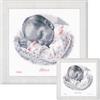 VERVACO Kit Punto Croce Contato BAMBINO ADDORMENTATO Annuncio Nascita Punto Croce ca. 25 x 24 cm Regalo Personalizzato Set Fai Da Te Attività Creative Adulti Benvenuto Bambino Cross Stitch