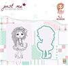 Nellie's Choice Fustella e Timbro Trasparente, Ragazza, 3.6 x 6.9 cm, per Creare Biglietti, Natale, Scrapbooking, Fai da Te, DIY