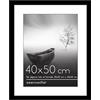 Americanflat Cornice 40x50 cm Nera - Cornice 30x40 cm con Passepartout o da 50x40 cm senza Passepartout - Pannello Protettivo in Plastica