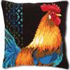 VERVACO Kit Cuscino Punto Croce Gallo Set Ricamo Principianti Cuscini Gobelin Decorativi ca. 40 x 40 cm Accessori per Lavoretti Creativi DIY Casa Decor Hobby Adulti Cross Stitch