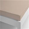 Miracle Home. Lenzuolo con angoli 100% microfibra garzata, regolabile, elastico e antipeeling. 90X200. Letto 90. Beige