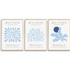 FYARTKJ 3 stampe artistiche da parete blu costiere con nipote costiera estetica decorazione da parete immagini astratte minimaliste casa sulla spiaggia poster per camera da letto soggiorno galleria