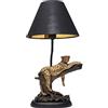 Kare Design lampada da tavolo Relax Leopard, nero/oro, 50 cm