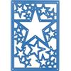 Nellie's Choice, Fustella di Forma Cornice con Stelle, 13.8 x 9.5 cm, per Creare Biglietti, Natale, Scrapbooking, Fai da Te, DIY, Blu, 138x95mm