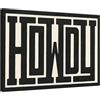 QIYFFBN Stampa artistica da parete su tela, con cornice Funky Big Howdy, decorazione moderna occidentale in bianco e nero con scritta Southwestern Country Ranch, stampa minimalista, alla moda, per