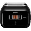 Laifen P3 Rasoio Elettrico a Lamina a 3 Lame, Ideale per Viaggio, Nero | Motori Lineari 2×12.000 Tagli/min., Rasatura a Secco e a Umido, Lamina 0,055 mm, Batteria 100 min, USB-C, IPX7