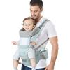 Azeekoom Marsupio Neonati, Porta Bebè Ergonomico con Sedile, Multiposizione Dorsale Ventrale, Leggero Cotone Traspirante per Neonati e Bambini da 0 a 48 Mese (3,5 a 25 Kg)