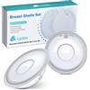Lictin 2 Coppette Raccoglilatte-Proteggi Capezzolo per l'allattamento (60ML), senza Bisfenolo A (BPA), in morbido silicone con fori di ventilazione, conchiglie per l'allattamento riutilizzabili