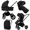 BabyLux® Passeggino 2in1 CASTOR, Set Pieghevole di Passeggino Leggero | Combinati con Navicella, Seggiolino Sportivo, Borsa Fasciatoio e altri Accessori, 4 Posizioni, 0-22 kg, protezione UV 50+