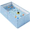 Vicloon Vasca da Bagno Pieghevole per Bambini, Vaschetta Bagnetto Neonato Pieghevole con Tappo di Scolo Adatta per 0-8 anni, Multiuso e Salvaspazio, 76 * 40 * 21 cm(Blu)