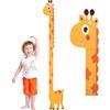 OUGPIU Metro graduato per bambini, 180 cm, in legno personalizzato, graziose giraffe, decorazione da parete e regali di Natale per ragazzi e ragazze (giallo)