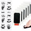 Qiundar Set Impronte Bimbi Qiundar 6 pcs Impronta Mani e Piedi Neonati, Kit Impronta Cane Impronte di Mani e Piedi Cuscinetto del Timbro SenzaTocco non Tossici Sicuri