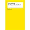Reclam Philipp Jun. 50 Gedichte der Neuen Sachlichkeit: Deutsch-Lektüre, Deutsche Klassiker der Literatur - 19661: 14291
