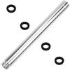 DXLing 22.5cm Prolunga per Braccio Doccia in Acciaio Inossidabile | Finitura Cromata Pollici in Argento Tubo per Braccio di Prolunga per Soffione Doccia Tubo in Tondo per Accessori da Bagno