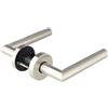 Aperit Maniglia della porta: maniglia in acciaio inox coppia su rosette - Rotondo - Opaco - Maniglia per porte interne - Modello T - 49.330.06