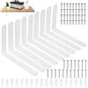 Hmkesoteric 9 Pz Staffe per Mensole Pesanti Bianco, Reggimensola, Supporto Staffa Mensola, Staffa per Mensola Staffe a L Angolari Metallo per Montaggio Mensola Legno, 150 x 100 x 20mm