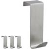 Relaxdays Set 12 Appendini Acciaio, da Appendere, Antiruggine, Ganci a S, Porta e Mobili da 2 cm di spessore, argento