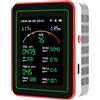 SkyPOOU Rilevatore di qualità dell'aria per la casa Qualità dell'aria Misuratore di inquinamento CO2 PM2.5 Formaldeide TVOC Temperatura Test Meter