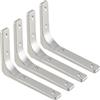 Sayayo Staffe a L Staffe per Mensole Argento Reggimensola in Acciaio Inox Supporti Mensola Reggi Mensola Porta Mensola da Muro, 200 X 150 MM, 4 Pezzi
