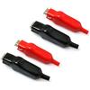 RLECS 4 morsetti a coccodrillo per batteria, completamente isolati, 20 A, lunghezza 80 mm (2 rossi e 2 neri)