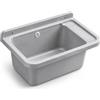 Schläfer 9610102 - Pilozzo a Parete in Resina colore Granito Grigio 50x35x24 cm con sifone di Scarico e Piletta, Lavatoio Lavapanni per Interno ed Esterno, Lavello Resistente agli acidi di uso comune