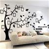 guangmu 3D Albero Adesivi Fai da te Albero Adesivo da Parete Cornici per Foto Sticker Decorazioni Albero Della Vita da Parete per Soggiorno Camera da Letto Adesivo Muro(Adesivo Nero Destra,M: 150 * 210CM)