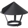 AURIMARA Tubo per fumo, per stufa, parapioggia, copertura per camino, nero, con chiusura a morsetto (150 mm)