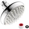 Hivexagon Soffione Doccia ad Alta Pressione in Ottone Regolabile con Ugelli Anti-Otturazione Snodo a Sfera HG395