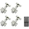LOOTICH 90 Grado Battuta Esterna Cerniere 26 mm con Ammortizzatore per Porte Soft Close Cerniera per Cucina Armadio Porta Ante Mobili Paracolpi 4 Pezzi