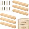 Heveer Maniglie in Legno Pomelli Cassetti per Mobili Cucina in Legno con 12 Pezzi Viti Maniglie per Mobili da Cucina Interasse Fori 128 mm 6 Pezzi per Armadi Cucina Comodino