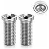 ACKKOR Confezione da 2 Viti per Filtro Lavello, Vite Cava M12 x 30 mm in Acciaio Inox, Bullone Filettato per Piletta Scarico Lavandino