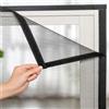 GZGLZDQ Acciaio Inossidabile Zanzariera Porta Finestra, Zanzariere su Misura, Rimovibile Zanzariera Fissa Tenda, Rete Protezione Gatti Balcone, Facile da Installare (Color : Gray Mesh Black Frame, Size : 12